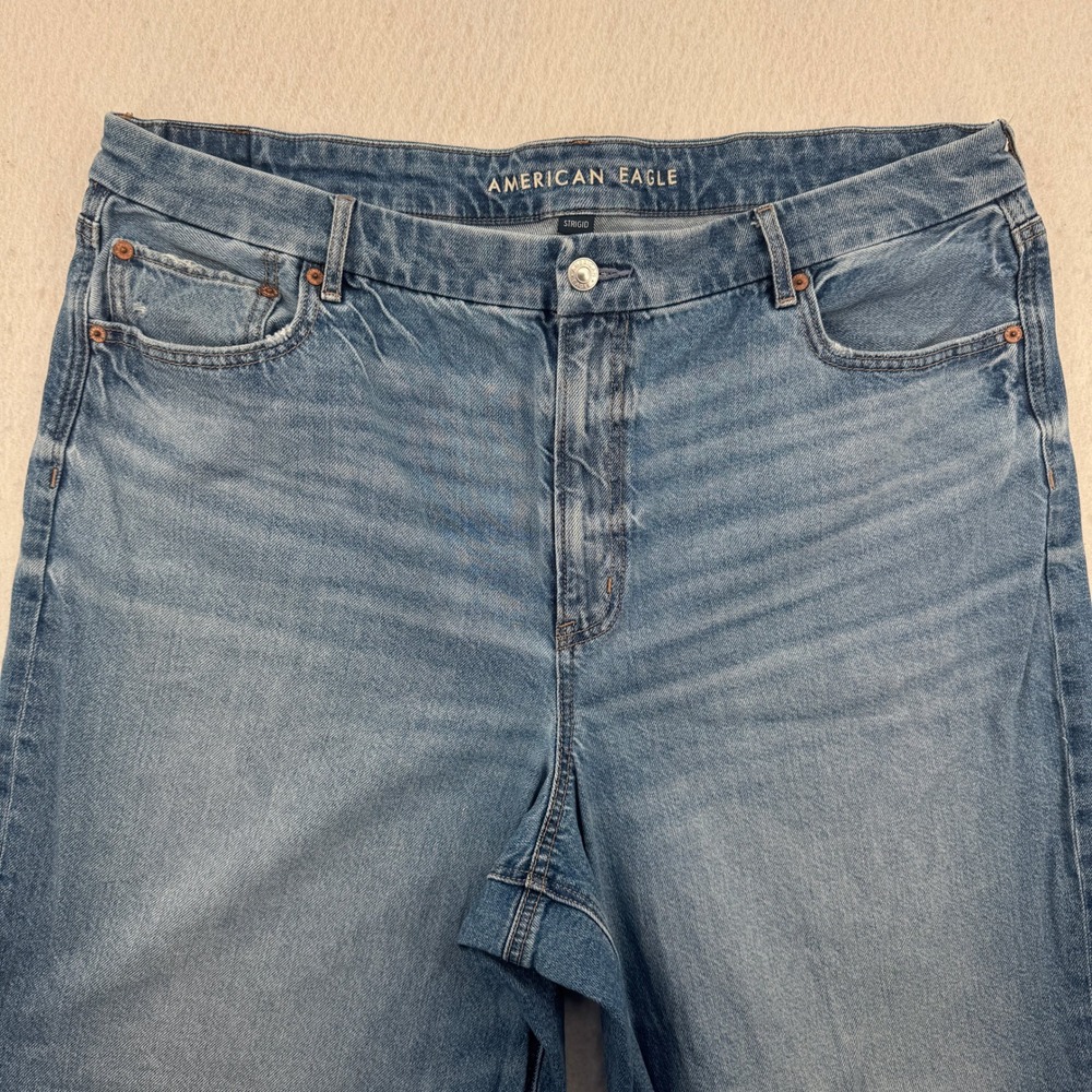 American Eagle Strigid Curvy Super High-Rise Baggy Straight Jean Women 20(40x30)